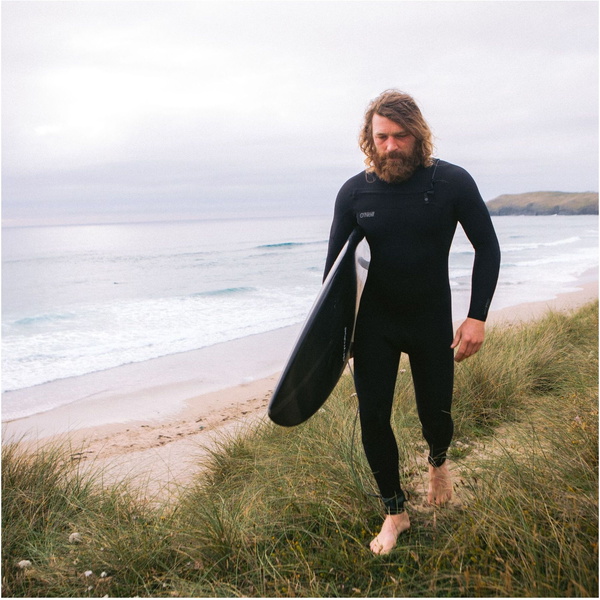 2025 O'Neill Mens O'Riginal RG8 Natural Rubber 4/3mm Chest Zip Wetsuit 5633 - Black